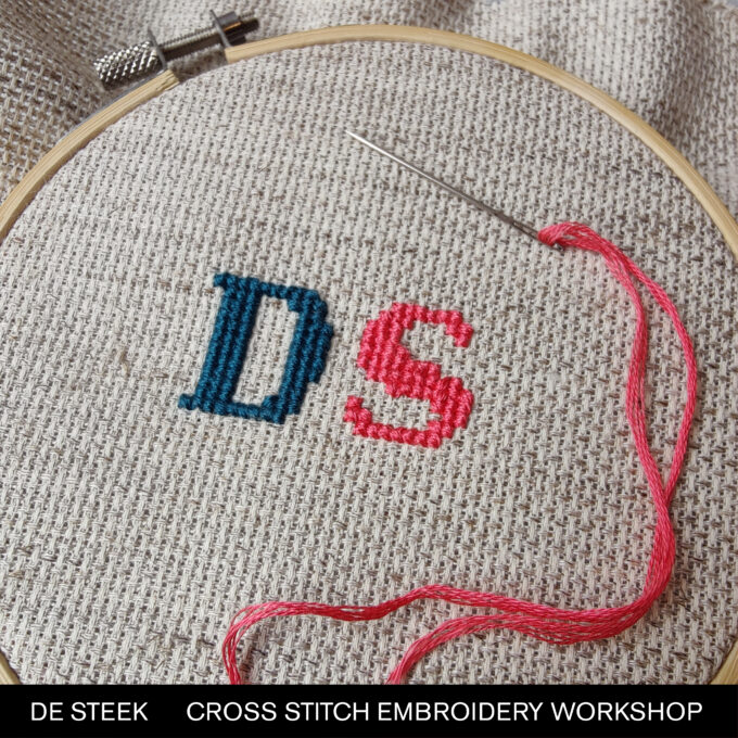 Groeps-borduurworkshop: initialen (10-20p)