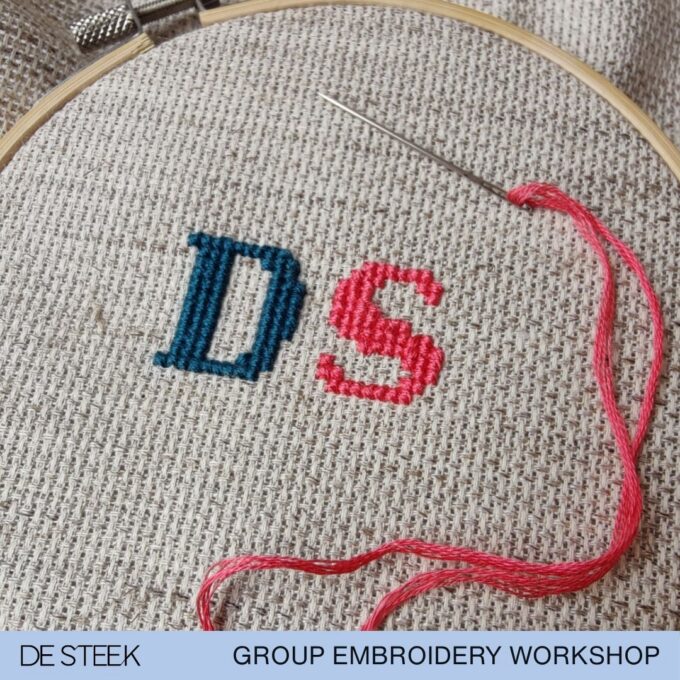 Groeps-borduurworkshop: initialen (10-20p)
